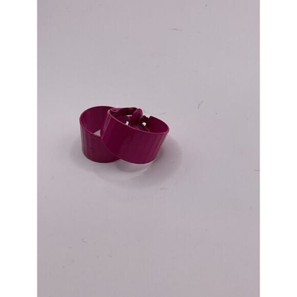 Pink Clip-On Hoop Earrings For Women - Picture 2 of 2